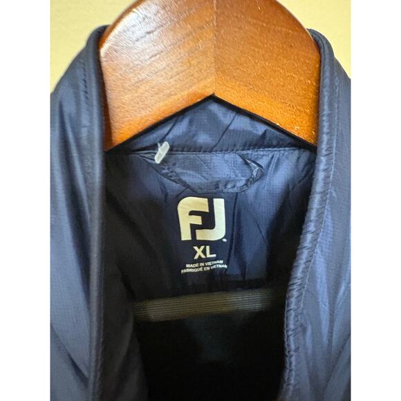Footjoy Navy Sweater Fleece 1/4 Zip Pullover Kanagaroo Pocket Jacket #25161 -XL - Picture 5 of 8